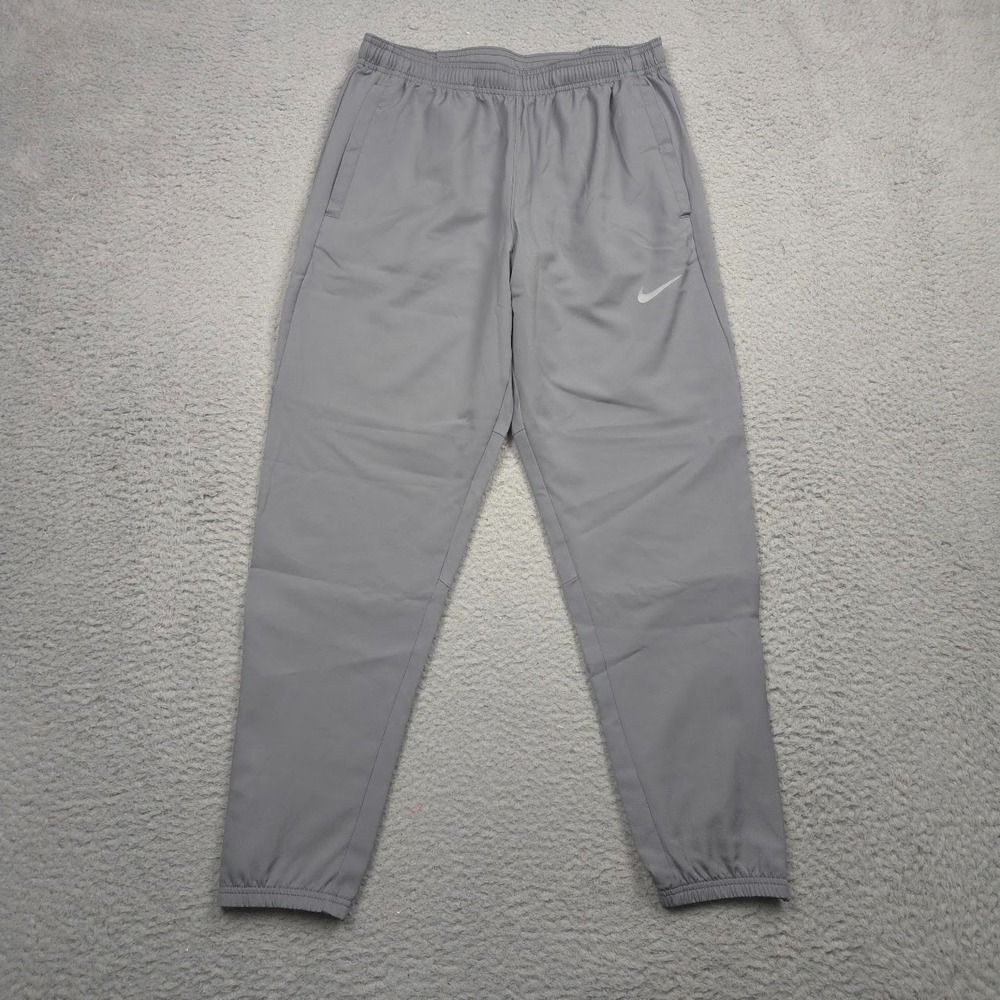 Nike Challenger Dri-FIT Woven Running Pants Mens Small Gray Track Joggers